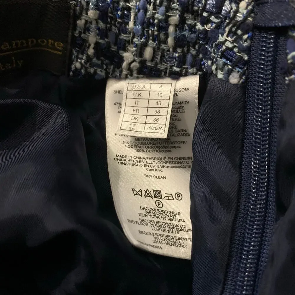 Brooks Brothers Lanificio Campore Fabric Woven  Mini Skirt